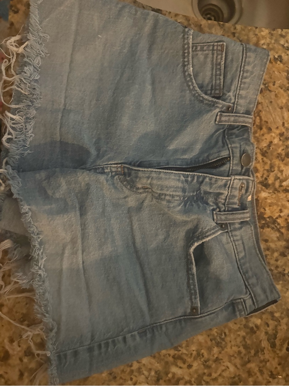 Universal Thread Light Blue Frayed Hem Denim Shorts